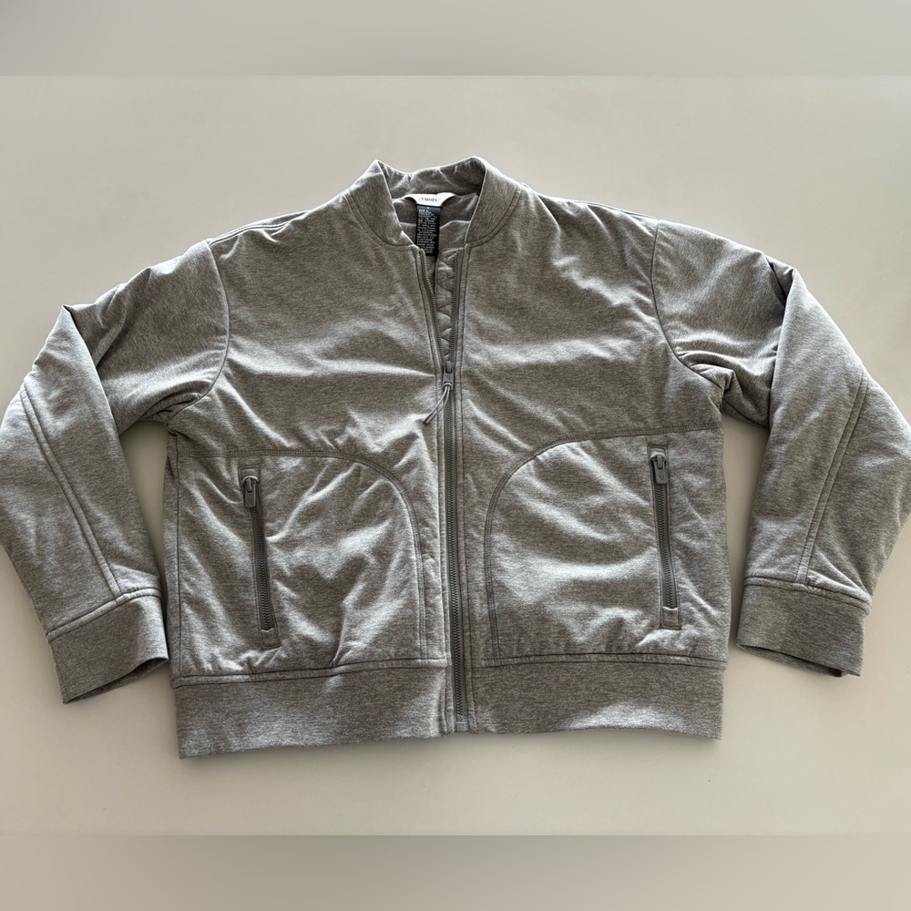 Vuori Halo Basin Bomber Jacket Heather Gray Size Small